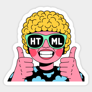 HTML Girl Sticker